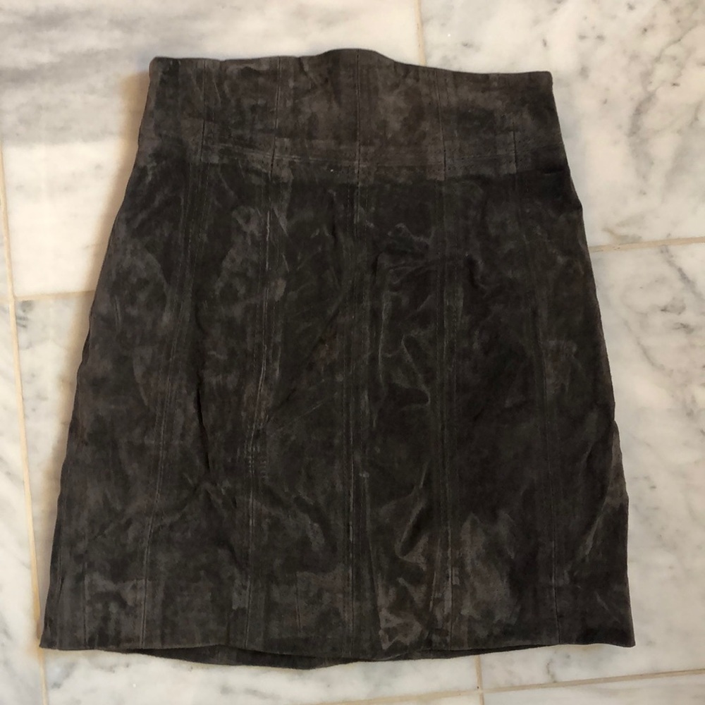 Suede skirt